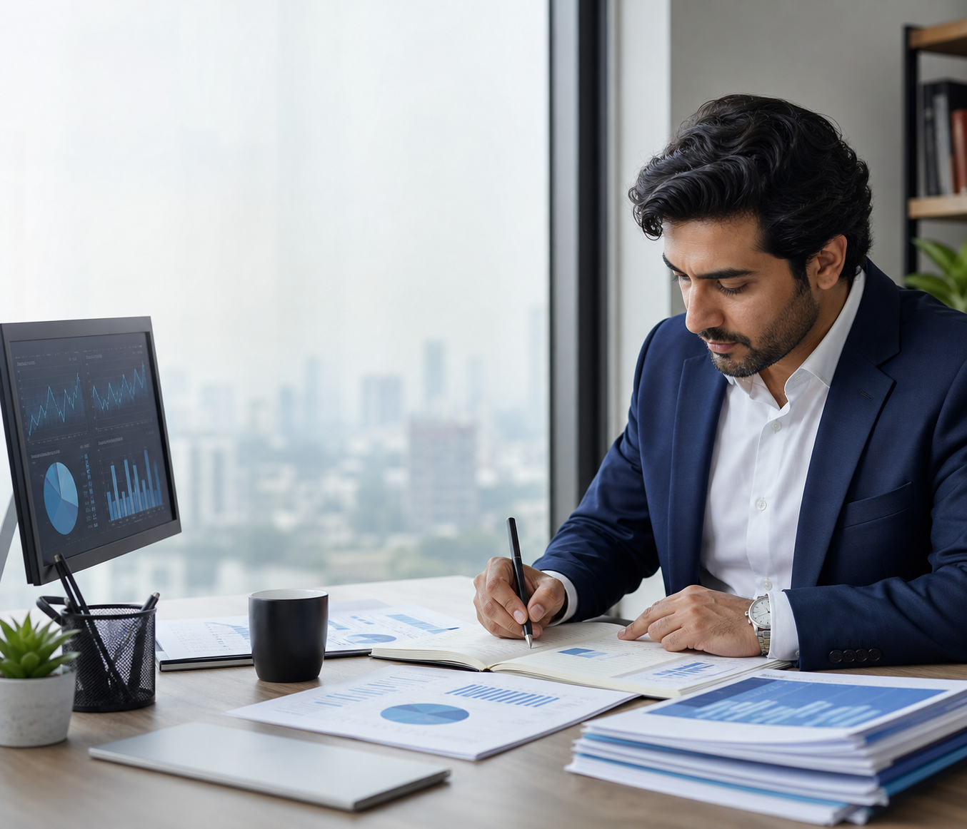 Financial analyst preparing KRFS insights