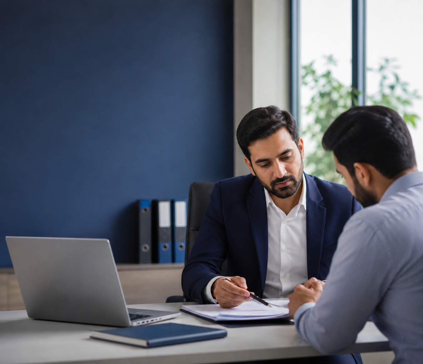 KRFS advisor reviewing transparent financing terms with a customer
